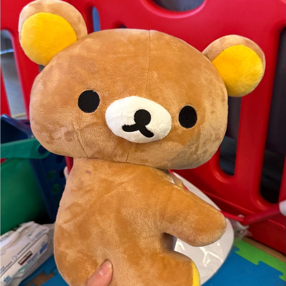 Rilakkuma stuffed animal toy brown and Yellow Plush Bear Toy